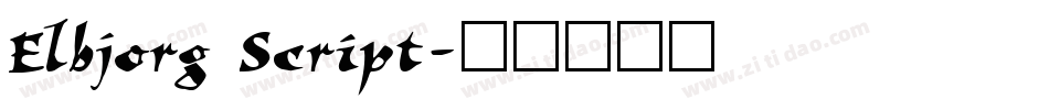 Elbjorg Script字体转换